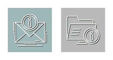 e Mail und Mappe Symbol vektor