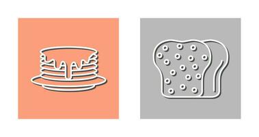 Pfannkuchen und Toast Symbol vektor