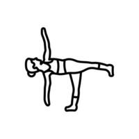 Ardha chandrasana Symbol im Vektor. Illustration vektor