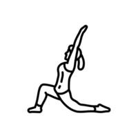 Halbmond Pose Symbol im Vektor. Illustration vektor
