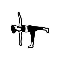 Ardha chandrasana Symbol im Vektor. Illustration vektor