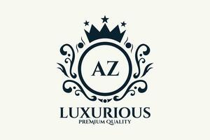 Initiale Brief az königlich Luxus Logo Vorlage im Vektor Kunst zum luxuriös branding Vektor Illustration.