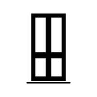 Fenster Symbol. einfach solide Stil. Fenster rahmen, Quadrat, Konstruktion, Zimmer, Haus, Zuhause Innere Konzept. Silhouette, Glyphe Symbol. Vektor Illustration isoliert.