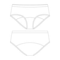 mall boyshort bikini underkläder vektor illustration platt design översikt Kläder samling