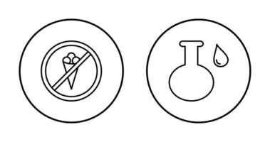 sauer Flüssigkeit und Nein Eis Symbol vektor