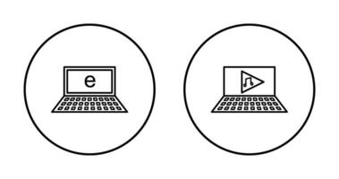 Internet und abspielen Musik- Symbol vektor