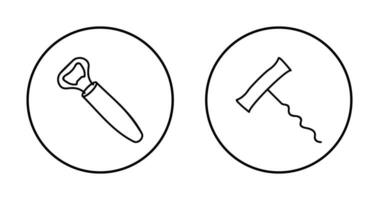 Öffner und Korkenzieher Symbol vektor