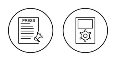 Drücken Sie Veröffentlichungen und Verwaltung Symbol vektor