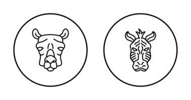 Kamel und Zebra Symbol vektor