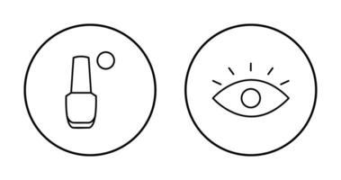 Nagelpolitur und Auge Symbol vektor