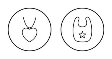 Medaillon und Lätzchen Symbol vektor