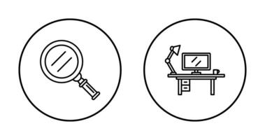 Suche und Arbeitsplatz Symbol vektor