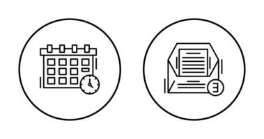 deadline och e-postmeddelanden ikon vektor