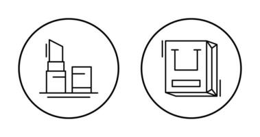 Lippenstift und Einkaufen Tasche Symbol vektor