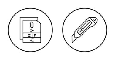 Cutter und Postleitzahl Datei Symbol vektor
