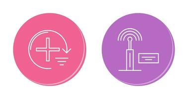 hinzufügen und Signal Symbol vektor