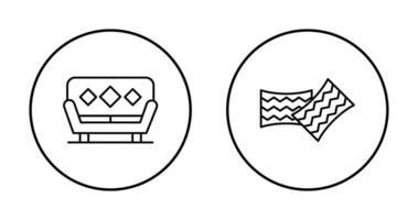 Sofa und Kissen Symbol vektor