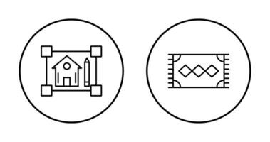 plan och matta ikon vektor