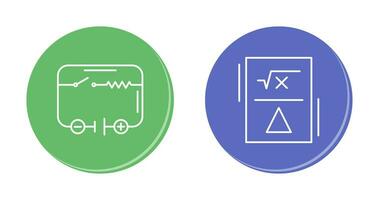 elektrisch Schaltkreis und Formel Symbol vektor