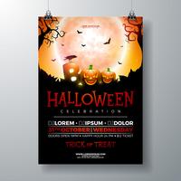 Boo, Halloween Party flyer illustration