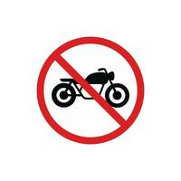 Nej motorcykel tecken symbol isolerat på vit bakgrund vektor