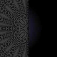 elegant mörk svart mandala design vektor