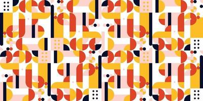 abstraktes geometrisches Wandbild buntes nahtloses Muster im Bauhaus-Stil vektor