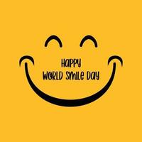 Happy World Smile Day Banner. gute Laune. Spaßkonzept vektor