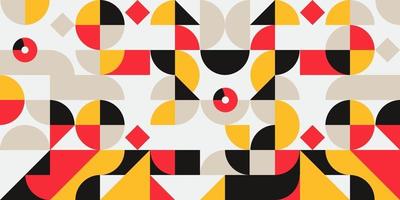 abstraktes geometrisches Wandbild buntes nahtloses Muster im Bauhaus-Stil vektor