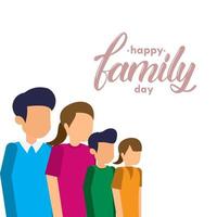Happy Family Day Gruß Design feiern vektor