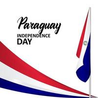 paraguay unabhängigkeitstag grußdesign feiern vektor