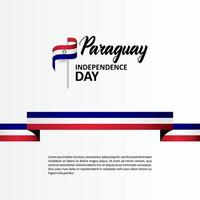 paraguay unabhängigkeitstag grußdesign feiern vektor