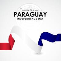 paraguay självständighetsdagen hälsning design fira vektor