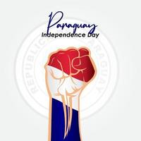 paraguay unabhängigkeitstag grußdesign feiern vektor