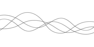 abstrakt svart kurva linje mönster konst. vektor
