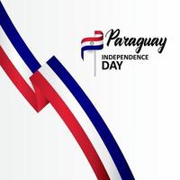 paraguay unabhängigkeitstag grußdesign feiern vektor