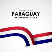 paraguay självständighetsdagen hälsning design fira vektor