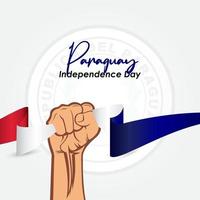 paraguay unabhängigkeitstag grußdesign feiern vektor