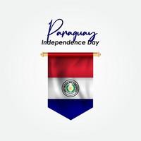 paraguay unabhängigkeitstag grußdesign feiern vektor