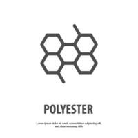 polyester översikt ikon pixel perfekt för hemsida eller mobil app vektor