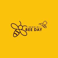 world bee day hälsning design fira vektor