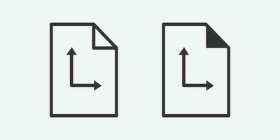 vektor illustration av dokumentera diagram ikon på grå bakgrund