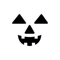 Halloween Gesicht Symbol Vektor. unheimlich Gesicht Illustration unterzeichnen. Kürbis Gesicht Symbol oder Logo. vektor