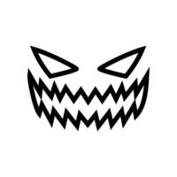 Halloween Gesicht Symbol Vektor. unheimlich Gesicht Illustration unterzeichnen. Kürbis Gesicht Symbol oder Logo. vektor