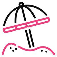 parasoll ikon illustration, för uiux, webb, app, infografik, etc vektor