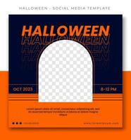 halloween mode försäljning, falla säsong social media posta mall design, händelse befordran vektor baner