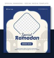 Blau Ramadan islamisch Sozial Medien Post Vorlage Design, Veranstaltung Beförderung Banner Vektor