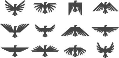 eagles grafisk element, mall för logotyp eller ikoner. heraldisk symbol med Örn eller Hök. vektor