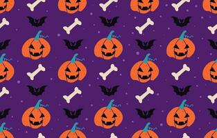 Halloween nahtlos Muster mit eben Farbe Konzept vektor