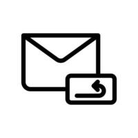 Email Wiederholung Symbol oder Logo Design isoliert Zeichen Symbol Vektor Illustration - - hoch Qualität schwarz Gliederung Stil Vektor Symbol Sammlung.